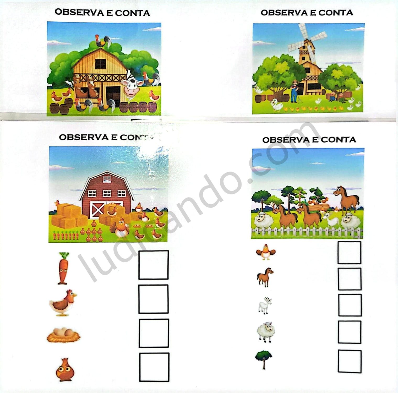 Observa e Conta: Atenção e Contagem em Cenas Ilustradas